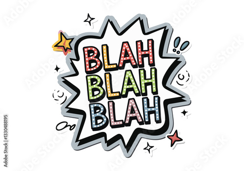 Blah Blah Blah Day Vector Art | Creative Typography, Speech Bubbles, T-Shirt, Poster, Sticker & Social Media Designs | Solid Colors, No Gradient, 100% Vector Graphics
