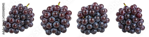 Cluster of Dark Purple Grapes, Cut Out Set photo