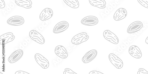 Dry dates pattern background. doodle dates pattern background. dates fruit illustration for packaging.