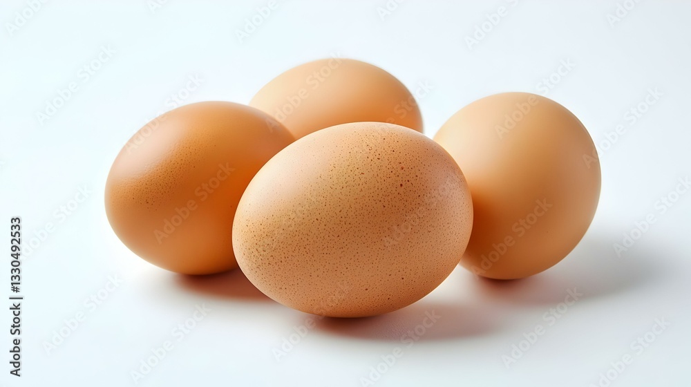 Chicken eggs on a white background Chicken eggs on a white background