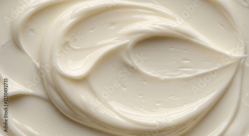 Swirled Creamy Texture Rich Soft White. AI Generated