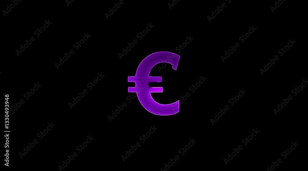 Glowing neon Sterling Symbol animation on black color background. Glowing neon Sterling Symbol animation on black color background.