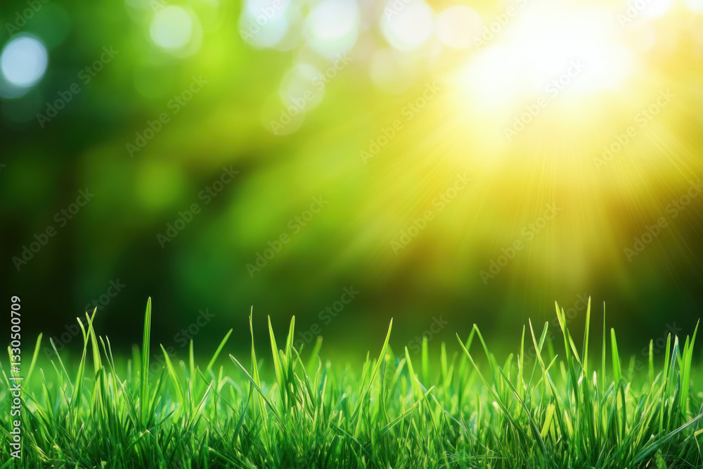 Green grass with sunset views. 
