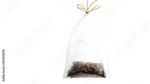 tea bag isolate transparent background