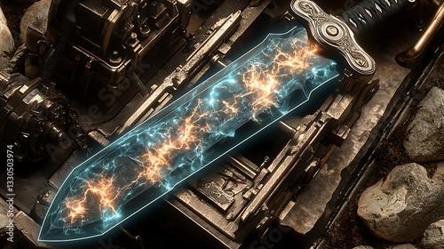 Energetic Sword Forged in Ancient Ruins