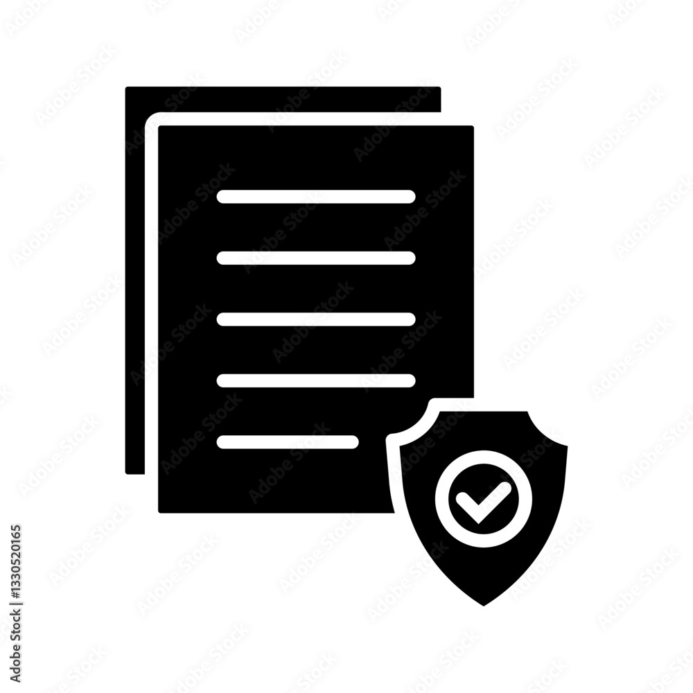 Insurance concept. Document report with shield and car. Vector illustration in flat srtyle. Insurance concept. Document report with shield and car. Vector illustration in flat srtyle.