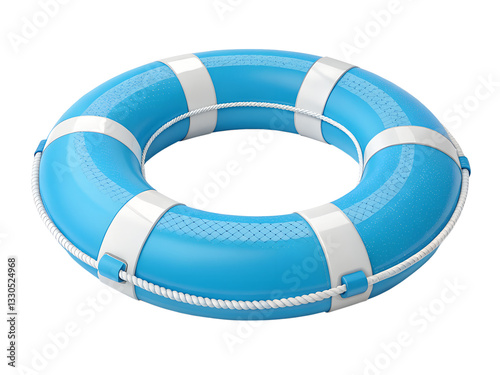 Bright blue life preserver for water safety