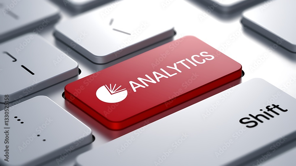 Fototapeta premium Close-Up of Computer Keyboard Featuring Bold Red 