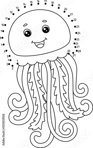 Dot to Dot ... Animal Isolated Coloring Page