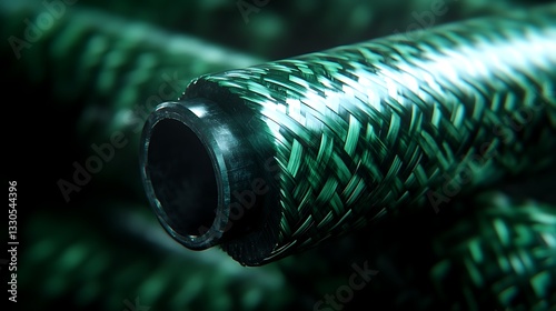 Green Carbon Fiber Tube Close Up Detail