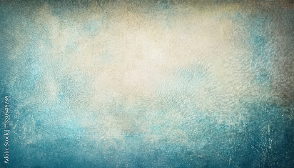 Obraz premium Gritty grunge light blue and cream texture background with vignette and aged appearance. Generated image