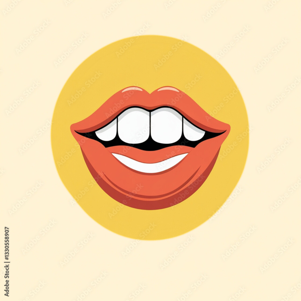 April fools day design. April fools day with happy mouth icon over yellow background.. illustration Vector. Eps 10 April fools day design. April fools day with happy mouth icon over yellow background.. illustration Vector. Eps 10