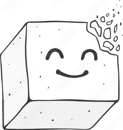 Cube funny sugar