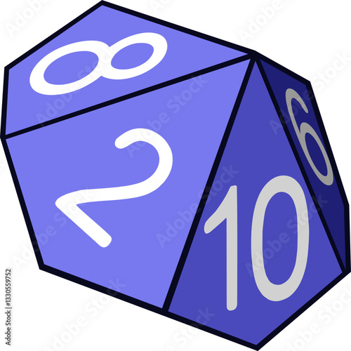 Design of ten sides dice