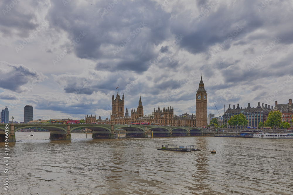The iconic Big Ben and the Houses of Parliament in London, UK