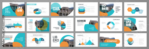 Brochure layout design template set