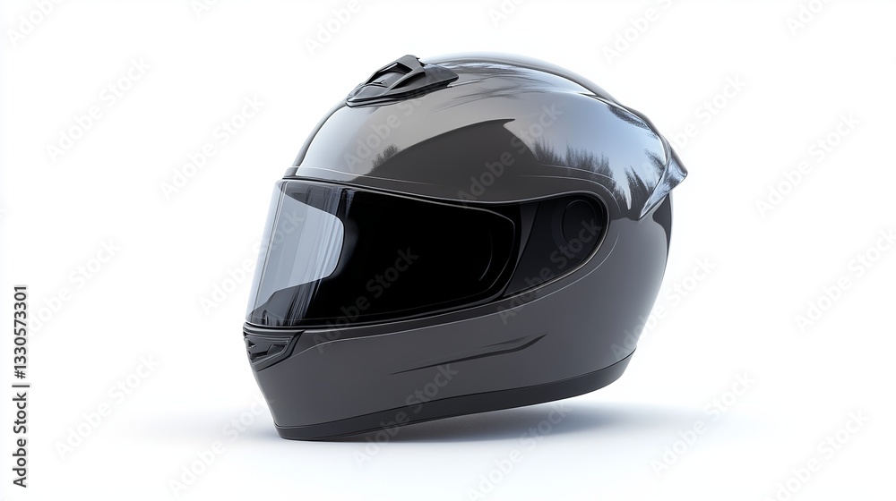 Gray Motorcycle Helmet, Isolated on White Background
Gray Motorcycle Helmet, Isolated on White Background