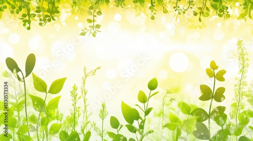 Springtime Meadow: A Digital Painting of Lush Greenery