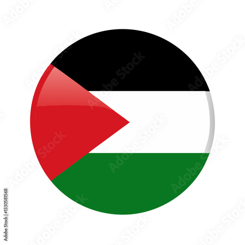 Free Download Palestine Round Flag Vector , Transparent Background	 - GFXLoad
