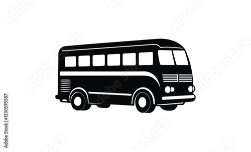 Large passenger bus silhouette, a bus silhouette vector illustration 