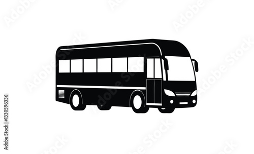 Large passenger bus silhouette, a bus silhouette vector illustration 