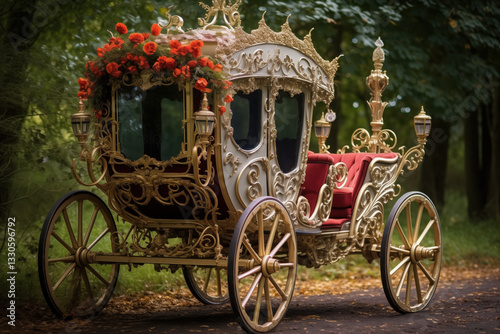 Elegant royal carriage in classic style