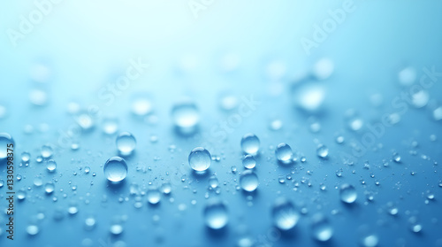 Wallpaper Mural Fresh Macro Water Droplets on Blue Texture Background Torontodigital.ca