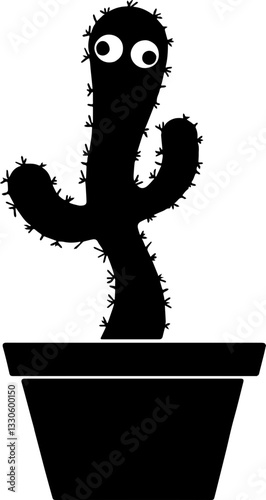 Silhouette of cactus 