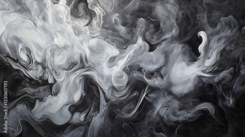 Swirling smoke in shades of gray, mysterious feel