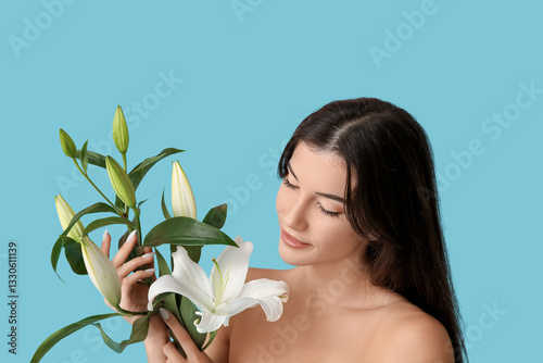Beautiful young woman with ...