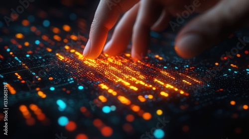 Digital Interaction: Exploring a Luminous Data Landscape