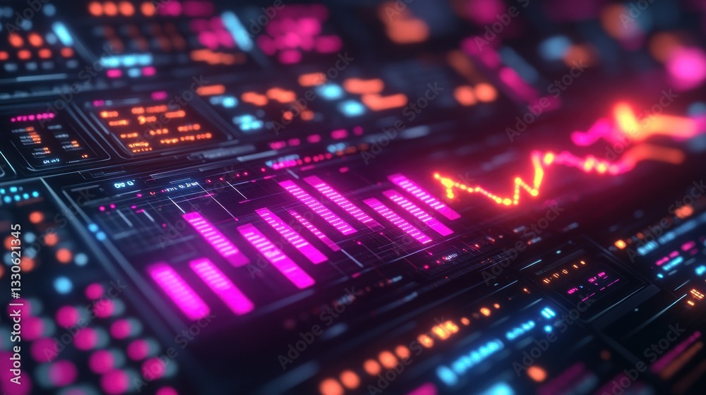 Futuristic Tech Dashboard: Data Visualization and Stock Market Trend Analysis Futuristic Tech Dashboard: Data Visualization and Stock Market Trend Analysis