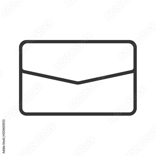 シンプルなメールのベクターイラスト線画アイコン