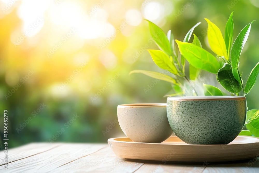 A relaxing foot acupressure session where a therapist uses both hands to work on specific zones, surrounded by greenery and natural light A relaxing foot acupressure session where a therapist uses both hands to work on specific zones, surrounded by greenery and natural light