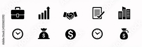 Business & Corporate Essentials Icon Set