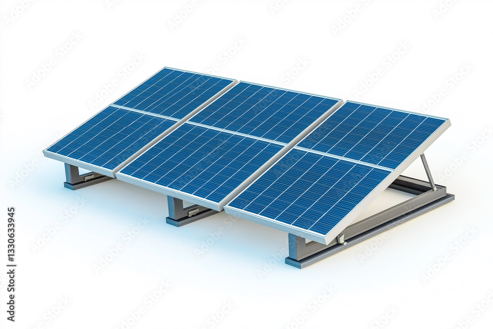 Solar panels on white Solar panels on white