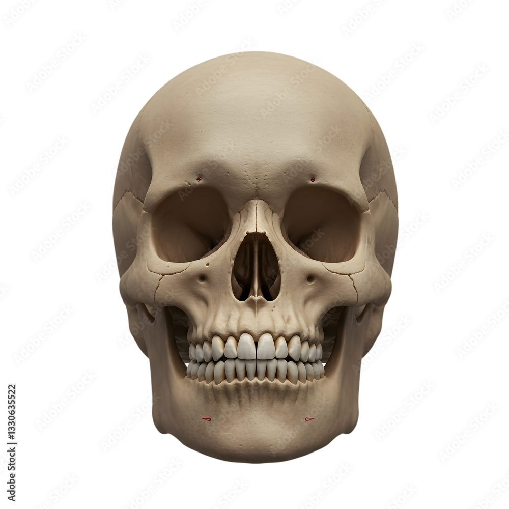 Obraz premium Detailed human skull