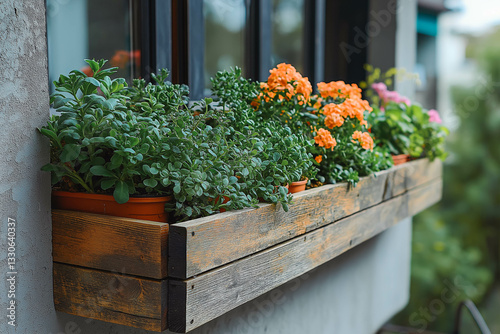 Obraz na płótnie Urban Gardening in a Small Apartment Balcony w salonie