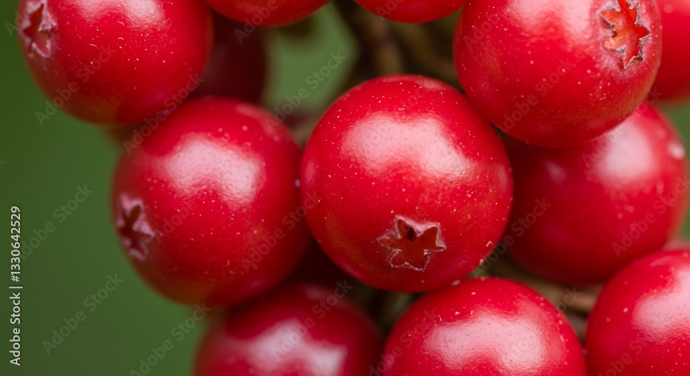 Vibrant Red Berries Close Up Shot. AI Generated