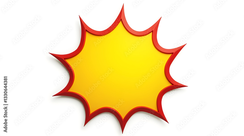 Yellow Burst Shape Red Border Starburst Icon Graphic Isolated Stock Image Yellow Burst Shape Red Border Starburst Icon Graphic Isolated Stock Image