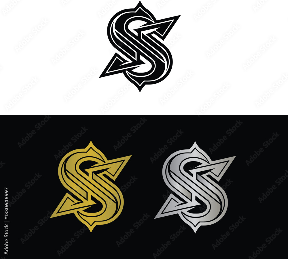 Obraz premium Abstract Letter S Logo Design