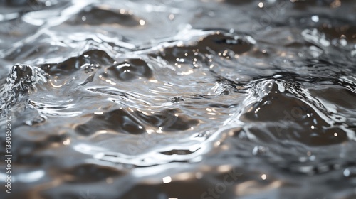 Wallpaper Mural Abstract Closeup Of Liquid Metal Surface Texture Torontodigital.ca