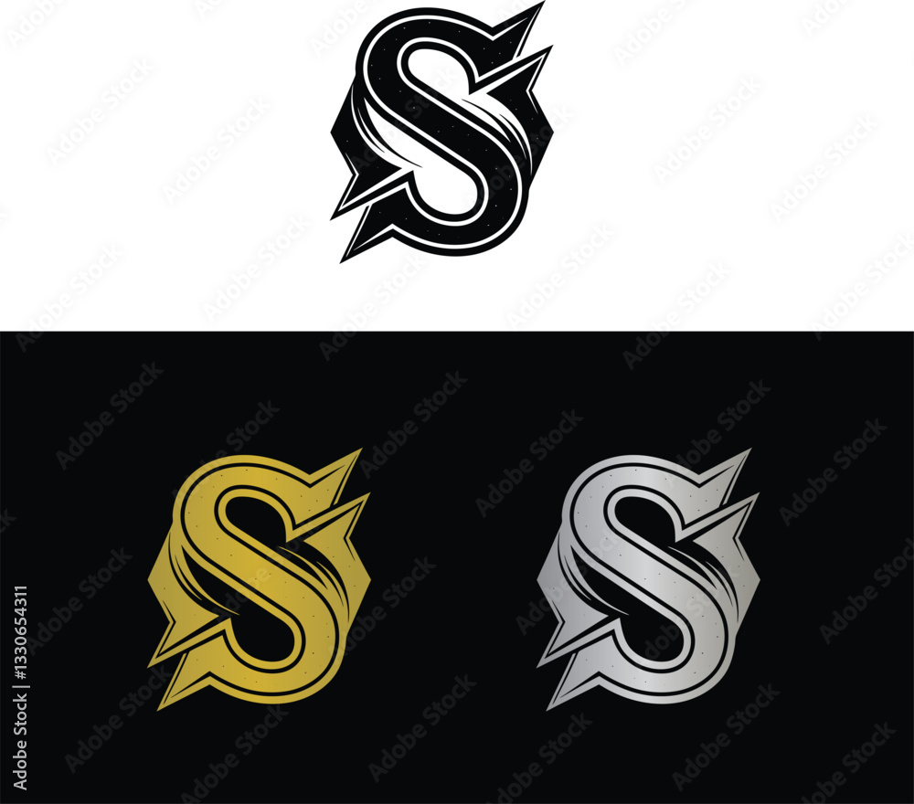Obraz premium Abstract Letter S Logo Design