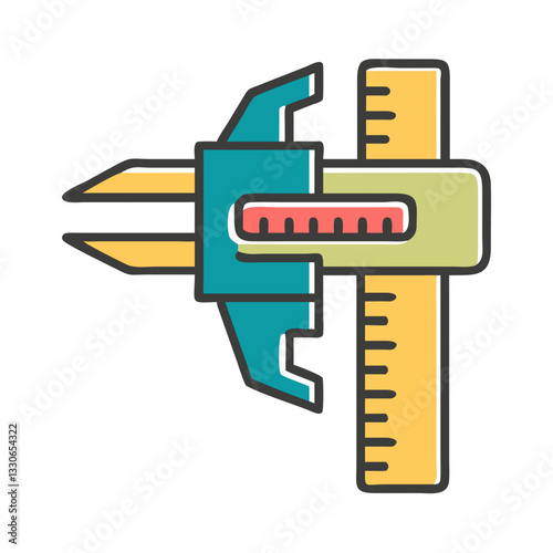 Precision caliper measuring tool, engineering accuracy