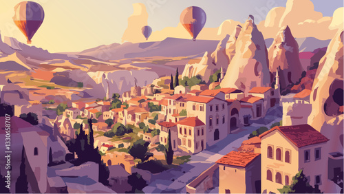 Isometric Cappadocia- The Beauty of Fairy Chimneys