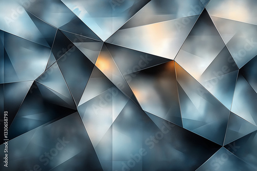 Abstract geometric shapes interlocking and overlapping in various shades of gray and black, offering a sleek, modern look.