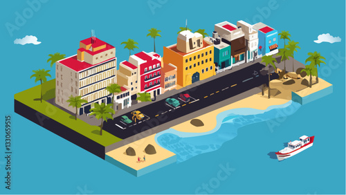 Puerto Rico- Urban Meets Paradise in Isometric Style