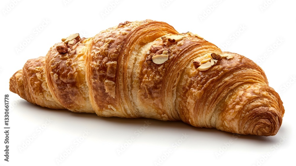 Fresh and tasty croissant with nut cream Fresh and tasty croissant with nut cream