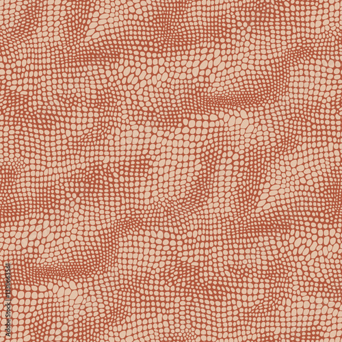 Vector snake skin seamless pattern. Stylish background with spots, dots. Animal skin texture, reptile pattern, lizard, cobra, python leather. Trendy organic repeated design for fabric, print, textile