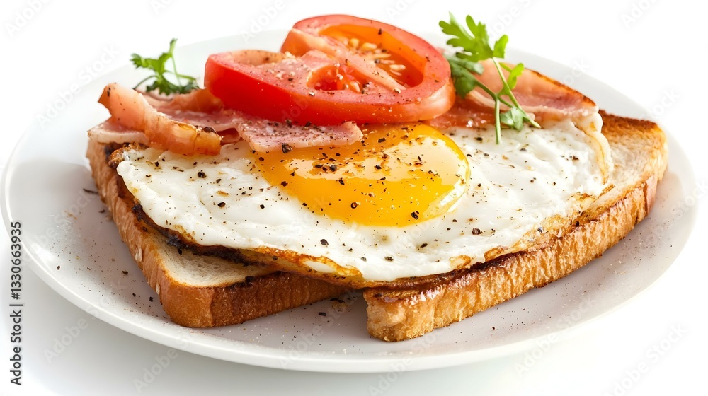 Healthy breakfast on white Healthy breakfast on white